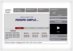 Maquettage de la mise en page du site Verlingue.fr