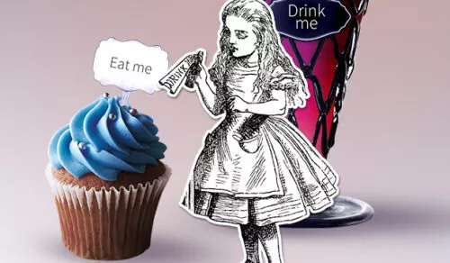 Alice teste avec eat me drink me