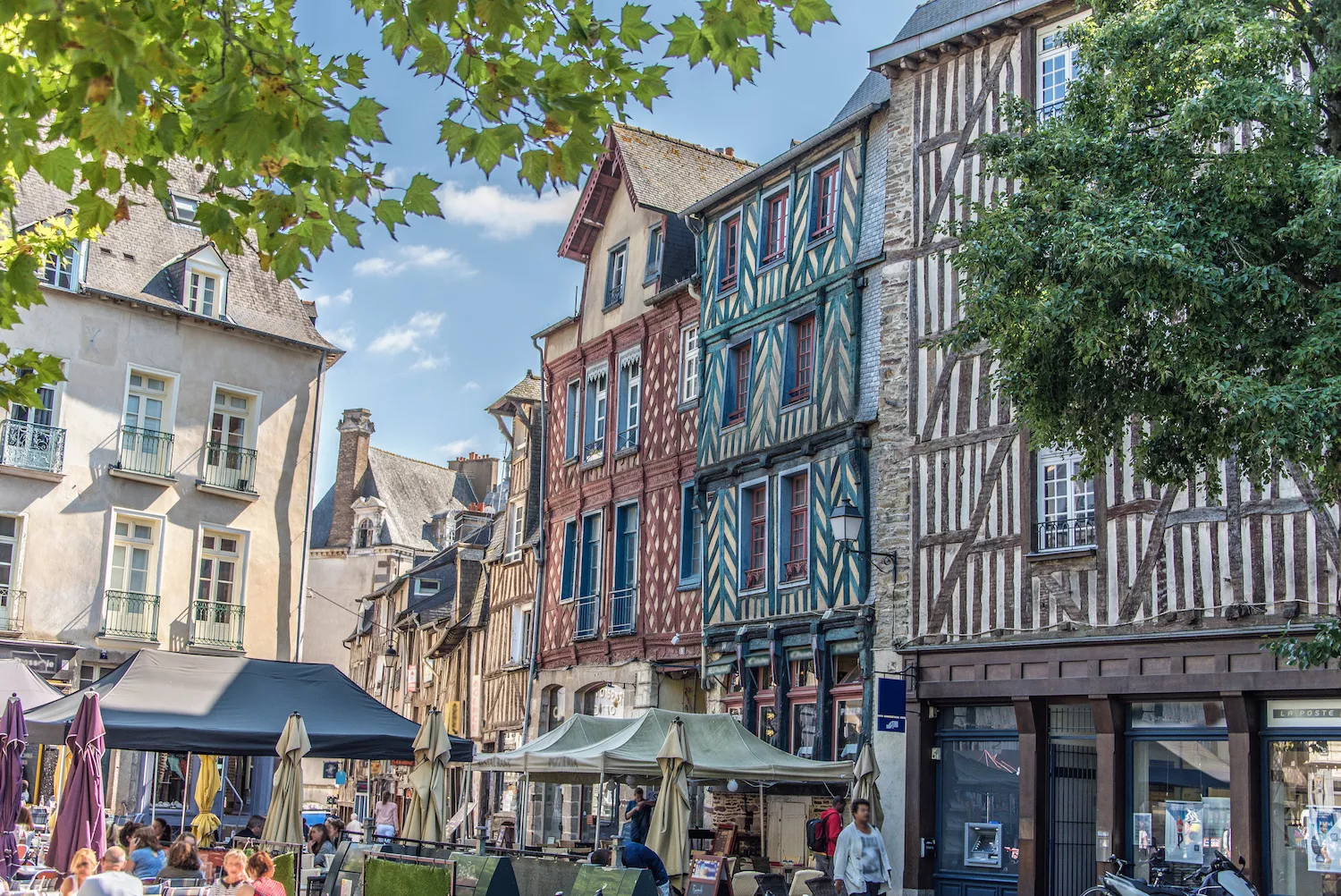 Vue de la vieille ville à Rennes